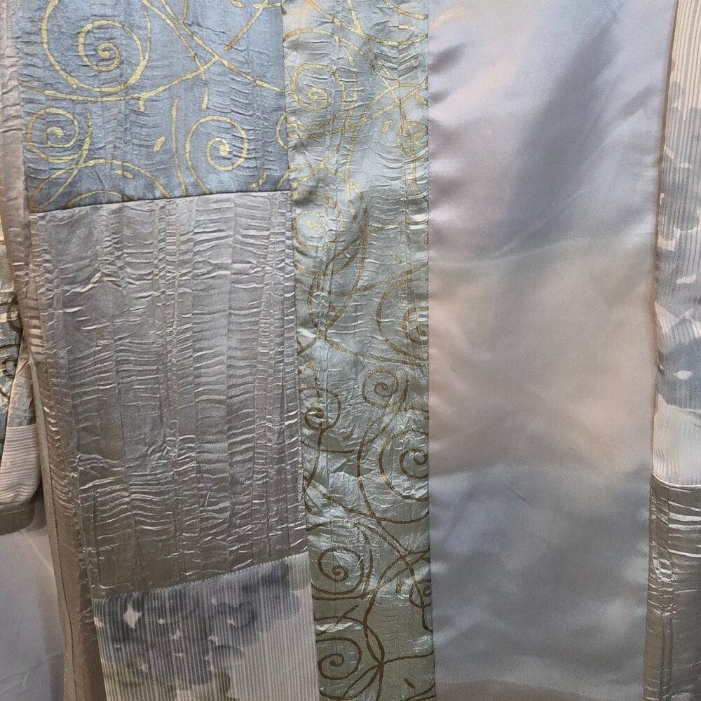 80's Jeanne Marc Collection Kimono Green With Gold Size 2 - Picture 12 of 14